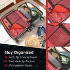 FUL Disney Mickey Mouse 3 Piece Rolling Luggage Set, Hardshell Suitcases with Spinner Wheels, 22/26/30 Inch, Black