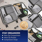 FUL Disney Stamps 26 Inch Rolling Luggage, Hardshell Checked Suitcase with Spinner Wheels, Multi