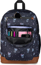 JanSport Cool Backpack with 15-inch Laptop Sleeve, Large Computer Bag Rucksack with 2 Compartments, Ergonomic Straps, Pastel Petals - Black