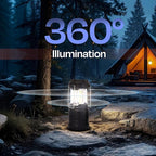 Rechargeable Camping Lantern, Pack of 2 - LED Camping Lantern Battery Powered, Waterproof Solar Lantern for Emergency, Hiking & Power Outages | USB-C Rechargeable, Collapsible, 360° Light