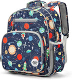 mibasies Boys Backpack 5-8: Lightweight Kids Backpacks Boys - Boy Bookbag for Elementary School - Galaxy LightGray