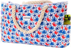 Beach Bag and Pool Bag Has Cooler Pocket, 7 Pockets Total, Zip Top. Family Size Waterproof Beach Tote