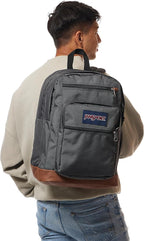 JanSport Cool Backpack with 15-inch Laptop Sleeve, Large Computer Bag Rucksack with 2 Compartments, Ergonomic Straps, Smokey Grit