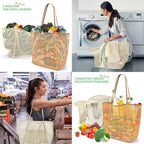 KALIDI Beach Nylon Mesh Tote Bag, Casual Tote Bag Hobo Women Foldable MAX 23L Shoulder Bag For Beach Picnic Vacation
