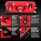 NANUK 935 Wheeled Waterproof First Aid Box Empty – Durable, Medical First Aid Organizer Case, IP67-Rated, Dustproof, Impact-Resistant, and Floats (20.5” x 11.3” x 7.5”) – Red