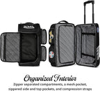 Von Dutch Signature Patch Carry-On 20-Inch Rolling Duffel with Telescopic Trolley Handle and Inline Skate Wheels