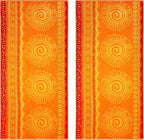 COTTON CRAFT Oversized Beach Towel - 2 Pack 35x70 XL Towels - 100% Cotton Big & Huge Pool Bath Towel - Plush Terry Jacquard Velour 450 GSM Super Soft Absorbent Luxury - Sunshine Orange Yellow