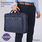 Targus Classic Slim Laptop Bag - Ergonomic Briefcase and Messenger Bag - Spacious Foam Padded for Laptops and Under