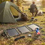 28W Portable Solar Panel Charger,Foldable Solar Charger with Dual USB Output, Lightweight ETFE Solar Panel for Camping,Hiking,Backpacking,Travel,RV and Emergency Use