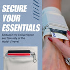 Wallet Sleeve, Wallet Wristband - Anti-Pickpocket -RFID Anti-theft - Lightweight -Perfect for Travel, Running, Hiking,3 Pack