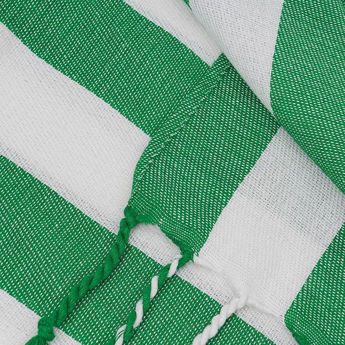 Set of 6 Turkish Beach Towel, Cotton Beach Towels, 36 x 71 Inches Turkish Towel, Sand Free, Quick Dry, Lightweight Beach Towels for Adult Green
