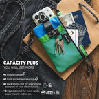 VULKIT RFID Blocking Travel Wallet for Men Women, Water Resistant Passport & Phone Holder with Detachable Lanyard and Key Ring, Lightweight Zipper Travel Wallet