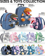 Naturally KIDS Pink Dinosaur Toys for Girls, Dinosaur Gifts for Girls 2-5 Year Old, Toddler Backpack