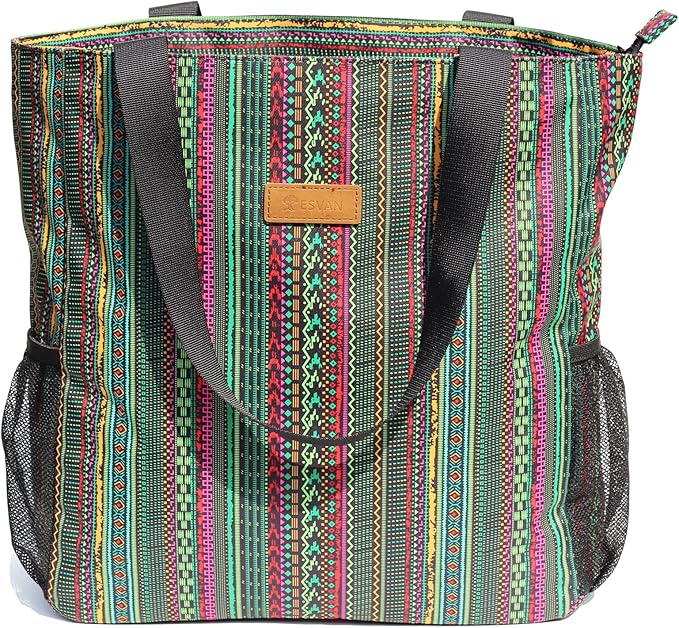Original Floral Water Resistant Large Tote Bag Shoulder Bag for Gym Beach Travel Daily Bags Upgraded
