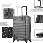 InUSA RESILIENCE Luggage with Spinner Wheels | Durable Lightweight Hardside Spacious Travel Bag with Handle and Trolley | 24-Inch Medium Checked Luggage | Charcoal