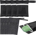 Reallnaive 4 Sets Travel Soap Bar Bag Quick Dry Waterproof & Leakproof Soap Dish Case with Foaming Nets Multifunctional Toiletry Shower Gym Essentials Pouch for Camping Enthusiasts(Black)