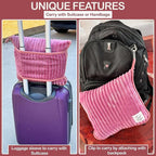 Premium Travel blanket pillow - XL 50"x70" | 2 in 1 Travel Blanket Airplane Compact with Bag having Hand Luggage Sleeve & Backpack Clip | Roadtrip, Hiking and long flight must haves | Airplane Comfort