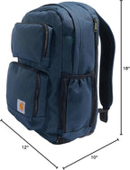 Carhartt 28L Dual-Compartment Backpack, Durable Pack with Laptop Sleeve and Duravax Abrasion Resistant Base, Navy