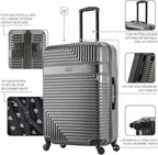 InUSA RESILIENCE Luggage with Spinner Wheels | Spacious Durable Lightweight Hardshell Suitcase, Travel Sets with Handle and Trolley | (20/24/28) 3 Piece Luggage Set | Charcoal