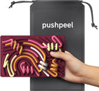 Pushpeel Sensory Activity Board: Silicone Fidget Toy for Calming, Stress, Anxiety, ADHD & Autism | Silent, No Mess | Kids 3+ & Adults | Includes Portable Travel Bag & 11 Strings