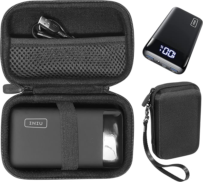 Case for INIU Portable Charger, USB C Slimmest Triple 3A High-Speed 10000mAh Phone Power Bank, 22.5W PD3.0 QC4.0 Fast Charge 22.5W/ 20000mAh, 22.5W/ 10500mAh