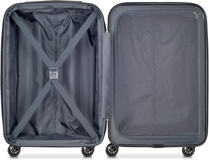 DELSEY PARIS Helium Aero Hardside Expandable Luggage with Spinner Wheels, Brushed Charcoal, 2-Piece Set (21/24)