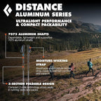 BLACK DIAMOND Distance Z Trekking Poles (Pair) | Ultralight | Foldable Z-Pole Design | Trail Running & Hiking Stability