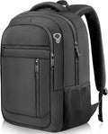 LifetimeWarranty Travel Backpack for Men, Lightweight 40L Business Laptop Backpack with 17.3 Inch Laptop Compartment, Daypack for Flight, Durable Water Resistant Bookbag, Hiking, Work Backpack, Black