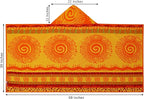 COTTON CRAFT Hooded Beach Towel – Oversized 39 x 68 Towel with Hood for Adults - 100% Cotton Velour Terry Jacquard Towel - Pool Bath Wrap - 450 GSM Soft Absorbent Quick Dry – Sunshine Orange Yellow