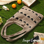 Pleneal Crochet Tote Bag, Mesh Beach Bag, Knitted Shoulder Beach Bags for Women Vacation Aesthetic Hobo Tote Bags