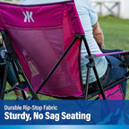 Kijaro Foldable Camping Chair, Vik Black, Polyester, Mesh, Steel, Portable, Durable, Unisex