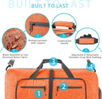 Vomgomfom 65L/85L/115L Foldable Travel Duffle Bag, Lightweight Checked Luggage with Shoe Compartment, Water-Resistant Weekender Overnight Bag for Men & Women