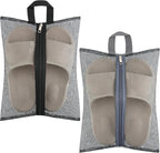 2 Pcs Shoe Bags for Travel, Mesh Breathable Sneaker Bags Portable Shoe Storage Organizer with Handle for Travel Gym Sport, Reusable Zipper Pouch for Women and Men