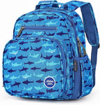 mibasies Toddler Backpack for Boys 2-4: Preschool Kindergarten Backpack - Cute Kids Backpacks for Boys - Shark Blue