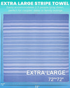 Giant Huge Thin Boho Throw Blanket Turkish Beach Blanket Towel Jumbo Extra Large XL XXL Big Oversized Outdoor Picnic Accessories Travel Essentials for Family Camping Gears Must Haves Yard Mat Navy