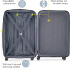 DELSEY PARIS Helium Aero Hardside Expandable Luggage with Spinner Wheels, Titanium, Carry-On 19 Inch