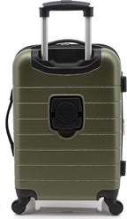 Wrangler Smart Spinner Hardside Luggage, 22-Inch Carry-On, Olive Green