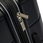 American Tourister Stratum 2.0 Hardside Expandable Luggage with Spinners, Jet Black, 2PC SET (Carry-on/Medium)