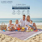 LANE LINEN Beach Blanket Sandproof – Lightweight Oversized Picnic Mat with Quick-Dry Comfort & Diamond Weave Design 82"x82", Beach Accessories Must-Haves, Park Outings, Coastal Getaways – JadeLime