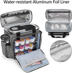 CURMIO Coffee Maker Travel Bag Compatible with Keurig K-Mini or K-Mini Plus, Single Serve Coffee Brewer Carrying Case with Multiple Pockets for K-Cup Pods, Travel Mugs, Gray (Bag Only, Patent Design)