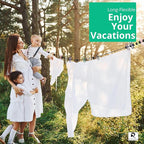 Portable Travel Clothesline with 12 Colorful Clips & Bag, Elastic RV & Camping Clothes Line for Indoor Laundry Drying Line & Outdoor Camping Accessories (Elastic)