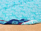 COTTON CRAFT Oversized XL Beach Towel 39 x 68-2 Pack - 100% Cotton Velour - Big & Huge - Pool Picnic Bath Towels - Jacquard Terry Thick Plush Super Soft Luxury - 450 GSM - Summer Trellis Pool Blue