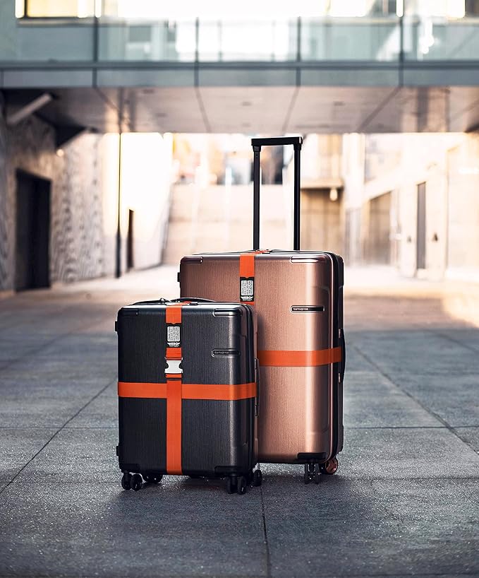 Hero Luggage Straps for Suitcases and Carry-On (2-Pack) Heavy-Duty Secure Belts with 700+ lbs. Max Force Tension (Orange)