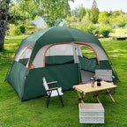 CAMPROS CP Upgraded 6/8 Person Camping Tents, Waterproof Windproof Family Tent with Larger Mesh Windows & Door, Double Layer, Easy Set Up, All-Season Dome Tent with Top Rainfly & Carry Bag