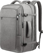 Travel Laptop Backpack for Men, 60L Extra Large TSA Approved Business Computer Bag, Water Resistant & Fits 18.4 Inch Laptop, Grey