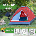 2 Person Outdoors Camping Tent with Rain Fly and Carrying Bag - Lightweight Outdoor Pop Up Tents for Camping Essentials, Music Festivals, Backpacking, Hiking, or Beach Shelter by Wakeman Outdoors
