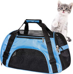 MuchL Pet Carrier Soft-Sided Carriers for Cat Carriers Dog Carrier for Small Medium Cats Dogs Puppies Pet Carrier Airline Approved Cat Dog Pet Travel Carrier (Small, Blue)