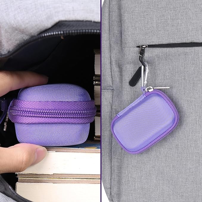 khanka Hard Travel Case Replacement with Anker 621 Nano Power Bank,5,000mAh Portable Charger,Case Only (Purple)