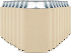 Blank Beer Can Cooler Sleeves (60-Pack) Soft Insulated Beer Can Coolies - HTV Friendly Blank Koolies in Bulk for Beer Cans & Bottles - Coolie Blanks for Vinyl Projects & Wedding Favors (Sand)