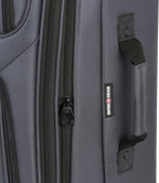 SWISSGEAR Sion Softside Expandable Spinner Luggage Durable Lightweight Travel Suitcase, Dark Grey, Checked-Medium 25-Inch